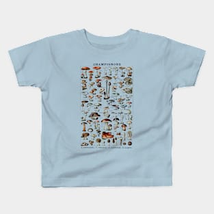 Champignons (Mushrooms) Edibility Chart Kids T-Shirt
